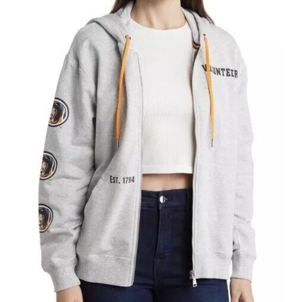 New‎ Women's WEAR by Erin Andrews Gray Tennessee Vols Full-Zip Hoodie Size Large